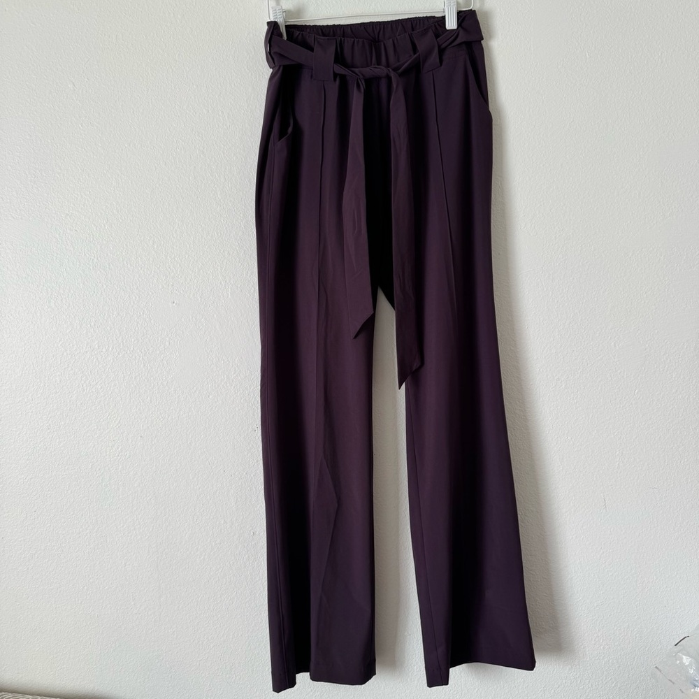 Athleta Destination dark grape purple wide leg pants